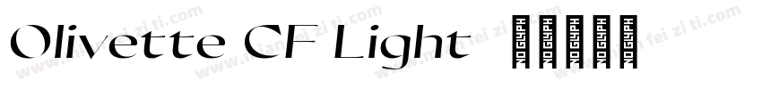 Olivette CF Light字体转换